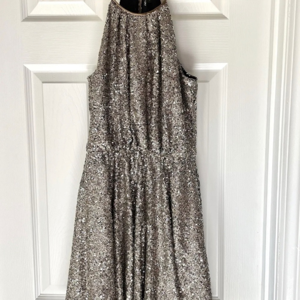 Jay Godfrey Sequin Fit and Flare Halter Mini Dress Party New Years Skater Size 0